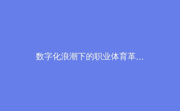 数字化浪潮下的职业体育革命：数据、粉丝与商业模式的三角重塑 - 4